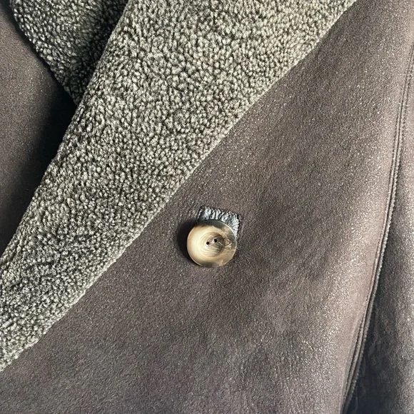 Rick Owen’s Brown Wool Coat, Large Lapels doubles as hood, long sleeves, vintage - Picture 5 of 9